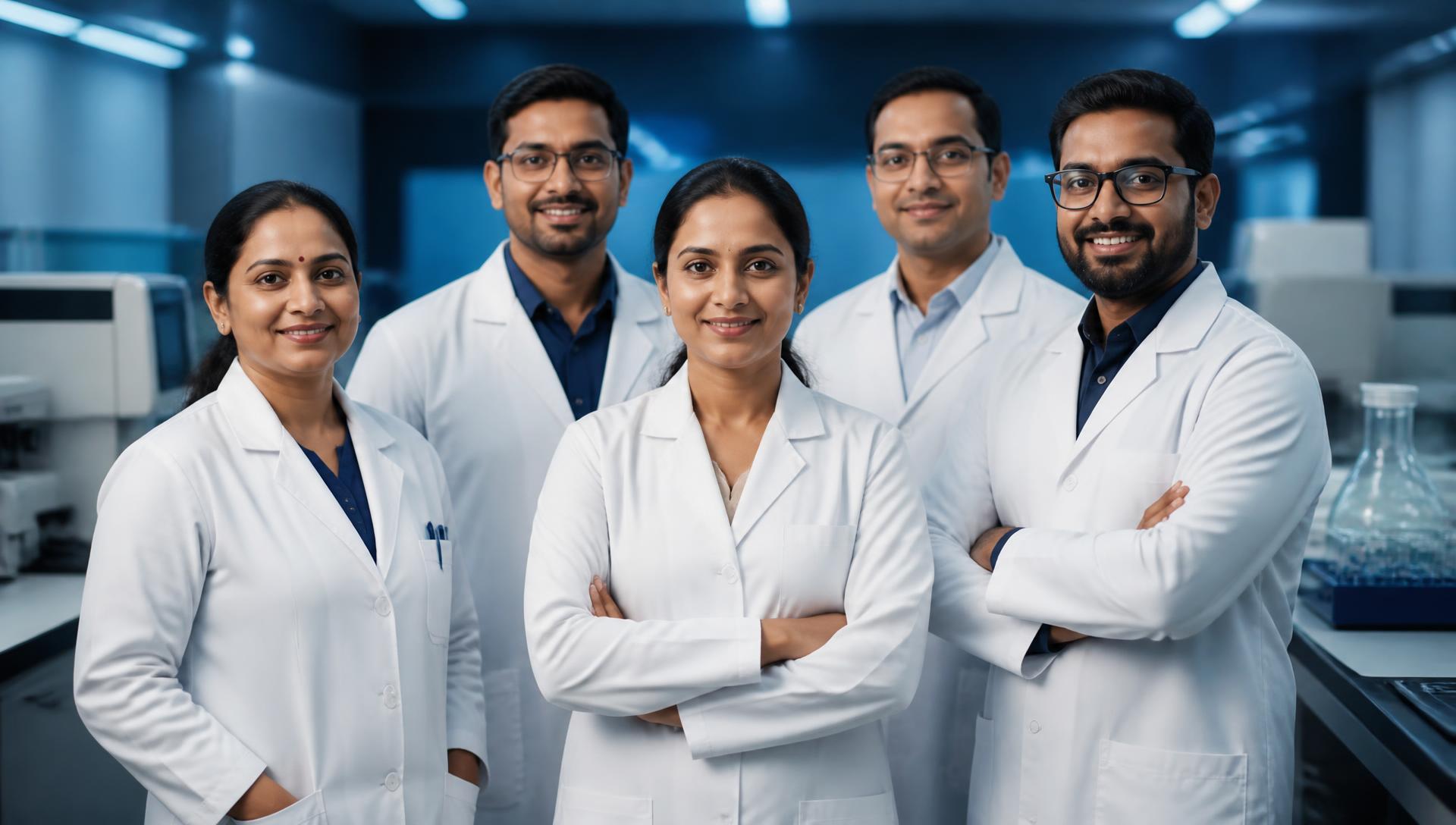 PathZen team of Indian pathologists and clinicians inside the laboratory